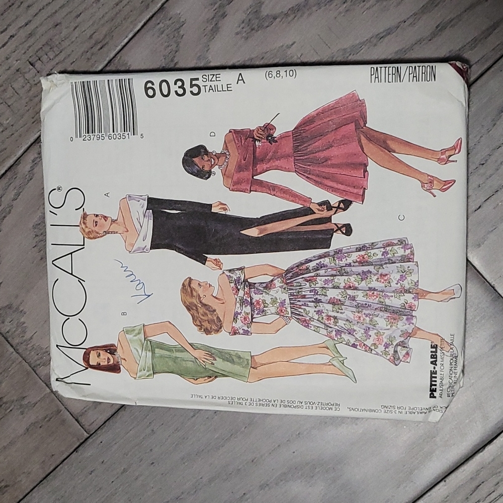 3/$20 uncut sewing patterns